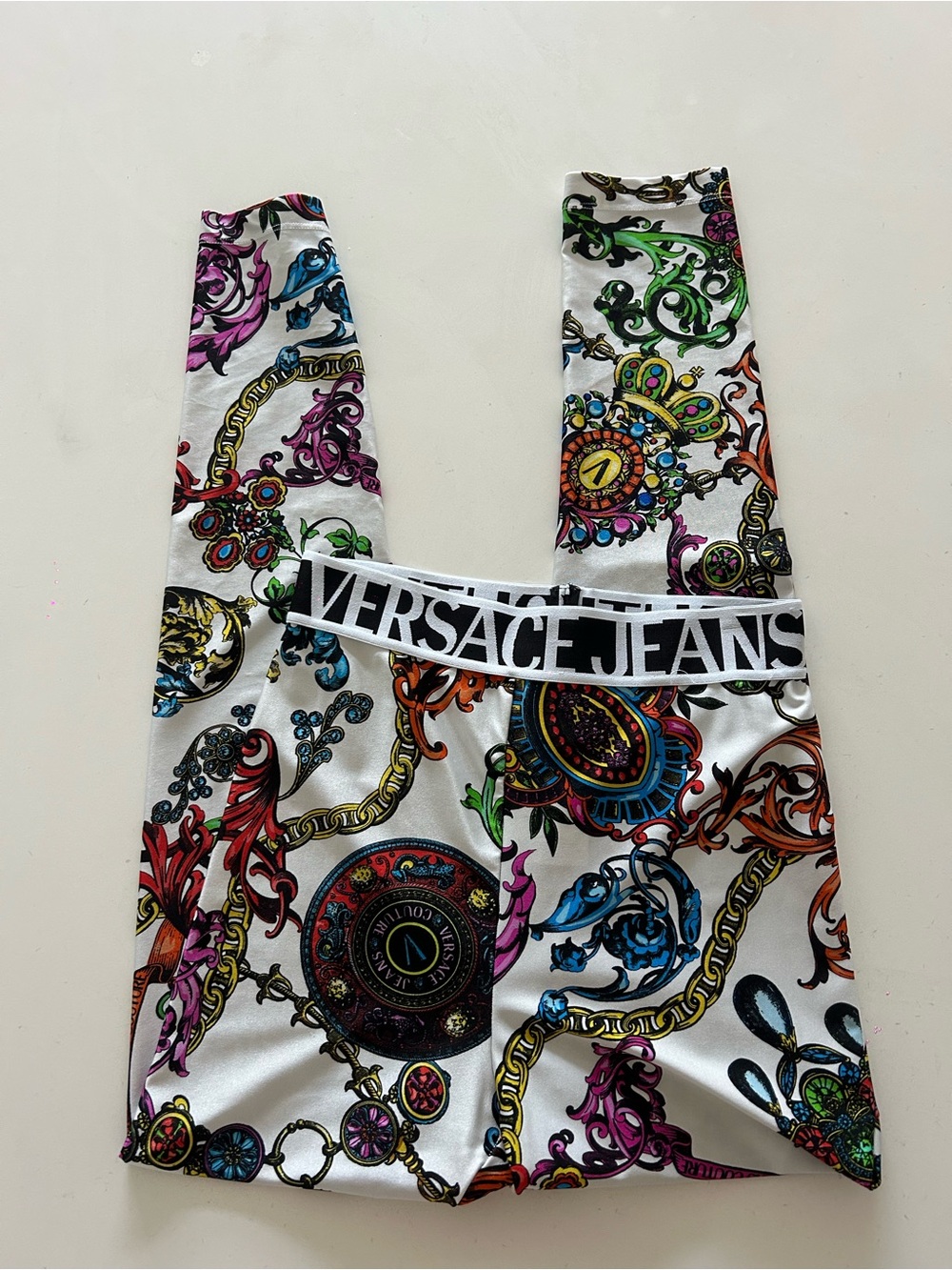 Versace Jeans Multicolor Banded Leggings